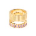 IVI Slot double layered ring - Gold
