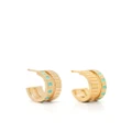 IVI enamel-detail hoop earrings - Gold