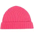 Barrie ribbed cashmere beanie - Pink