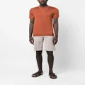 Corneliani short-sleeve silk polo shirt - Brown