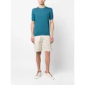 Corneliani silk-cotton short-sleeve T-shirt - Blue