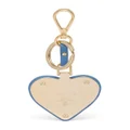 Prada heart-motif leather keyring - Blue