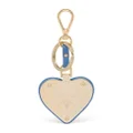 Prada heart-motif leather keyring - Blue