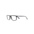 Emporio Armani rectangle-frame clear glasses - Blue