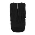 Saint Laurent sleeveless draped minidress - Black