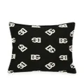 Dolce & Gabbana logo-print wool cushion - Black
