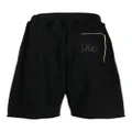 Aries logo-print cotton shorts - Black