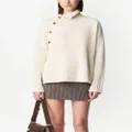 Altuzarra Kit asymmetric buttoned sweater - White