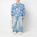 MARANT camouflage-print denim jacket - Blue