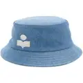 ISABEL MARANT logo-print bucket hat - Blue