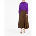 Valentino Garavani A-line drawstring-waist skirt - Brown