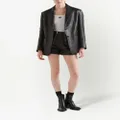 Prada single-breasted leather jacket - Black