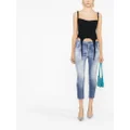 Dsquared2 distressed-effect cropped jeans - Blue