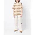 CHOCOOLATE horizontal-stripe cotton T-shirt - Brown