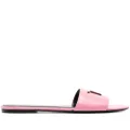 TOM FORD logo-plaque crocodile-effect sandals - Pink