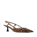 Gianvito Rossi Ascent 55mm slingback pumps - Brown