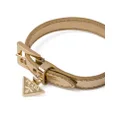 Prada triangle-logo leather bracelet - Gold