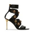 Balmain button-embellished stiletto sandals - Black