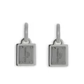 Dolce & Gabbana logo-tag drop earrings - Silver
