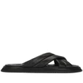 Dolce & Gabbana crossover-strap flat sandals - Black