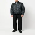 Moncler logo patch quilted jacket - Black