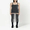 Dion Lee crochet-net layered midi dress - Black