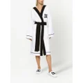 Dolce & Gabbana embroidered-logo tie-waist robe - White