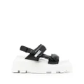 Premiata touch-strap padded sandals - Black