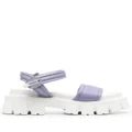 Premiata leather touch-strap platform sandals - Purple