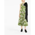 ERDEM asymmetric floral-print midi dress - Green