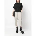Rick Owens drop-crotch cropped trousers - Neutrals