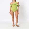 Clube Bossa ruffle-trimmed swimsuit - Green