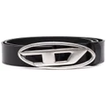 Diesel 1DR logo-buckle leather belt - Black