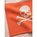 Philipp Plein skull-print fine-knit blanket - Orange