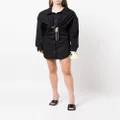 Alexander Wang crystal-embellished mini shirt dress - Black