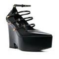 Versace Tempest calf-leather platform pumps - Black