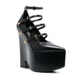 Versace Tempest calf-leather platform pumps - Black