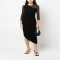 Norma Kamali one-shoulder asymmetric hem dress - Black