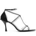 Dsquared2 crystal-embellished square-toe sandals - Black