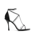 Dsquared2 crystal-embellished square-toe sandals - Black