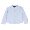 Emporio Armani Kids long-sleeve linen shirt - Blue