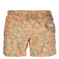 Barba floral-print drawstring swim shorts - Green
