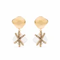 Aurelie Bidermann Mycene rock crystal earrings - Gold