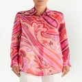 ETRO paisley-print semi-sheer shirt - Pink