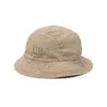 C.P. Company logo-embroidered cotton bucket hat - Neutrals