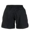 Jil Sander embroidered-logo swim shorts - Black