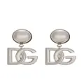 Dolce & Gabbana KIM DOLCE&GABBANA DG-logo clip-on earrings - Silver