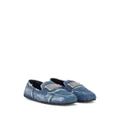 Dolce & Gabbana logo-tag patchwork-denim loafers - Blue