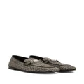 Dolce & Gabbana logo-tag jacquard loafers - Brown