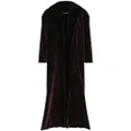 Dolce & Gabbana KIM DOLCE&GABBANA long velvet coat - Black
